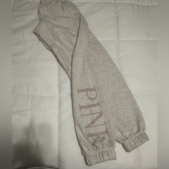 PINK Oatmeal Heather sweatpants - XS - Picture 2 of 3